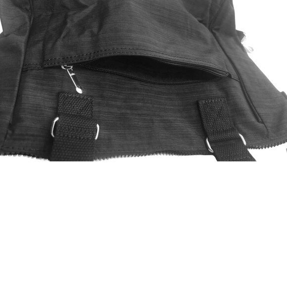 brand new vintage Kipling REVIR tote multi-use crossbody bag linen black - Picture 12 of 13